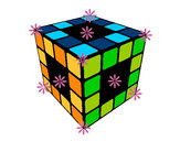 Desenho Cubo de Rubik pintado por Guiih