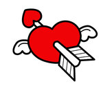 Desenho Coração de São Valentim pintado por cinthia