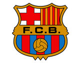 Desenho Emblema do F.C. Barcelona pintado por miguelf