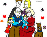 Desenho Família pintado por gleice