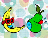 Desenho Frutas loucas pintado por aloanyflor