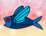 Desenho Peixe voador pintado por IsaSostmei