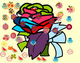Desenho Rosa, flor pintado por AnaSofia