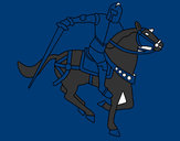 Desenho Cavaleiro a cavalo IV pintado por Nadim