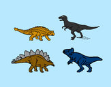Desenho Dinossauros de terra pintado por Nadim