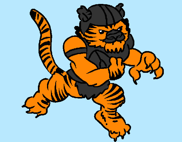 Desenho Jogador tigre pintado por Nadim