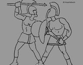 Desenho Luta de gladiadores pintado por Nadim
