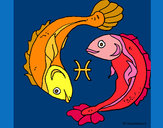 Desenho Pisces pintado por RafaellaAn