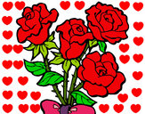 Desenho Ramo de rosas pintado por vallk