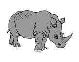 Desenho Rinoceronte 3 pintado por Nadim