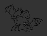 Desenho Um par de morcegos pintado por Nadim