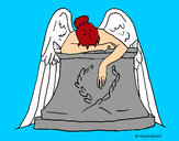 Desenho Escultura Anjo do cemitério pintado por diogoboy