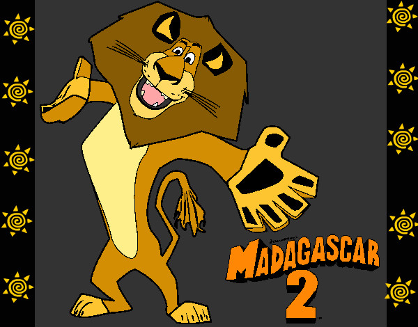 Desenho Madagascar 2 Alex 2 pintado por Lupper