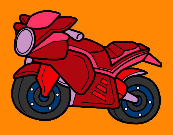Desenho Moto esportiva pintado por gatha