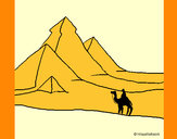 Desenho Paisagem com pirâmides pintado por bela0530