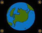 Desenho Planeta terra pintado por Lupper