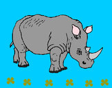 Desenho Rinoceronte 3 pintado por Baldavira