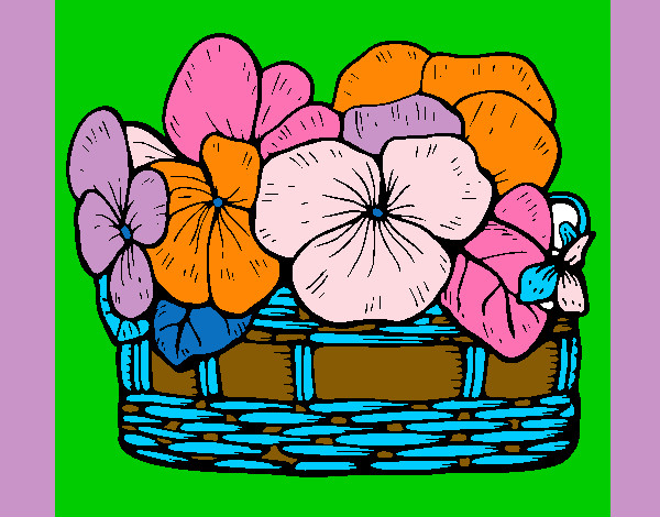 Desenho Cesta de flores 12 pintado por sarajolli