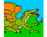 Desenho Dragão réptil pintado por LUIZFABIAN