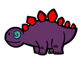 Desenho Estegossauro jovem pintado por Nicolas-Re
