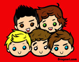 Desenho One Direction 2 pintado por MariaLaura