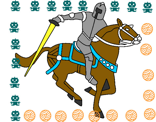 Desenho Cavaleiro a cavalo IV pintado por pedro7890