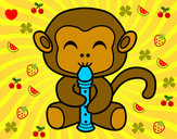 Desenho Macaco flautista pintado por LuccaB