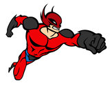 Desenho Super-herói sem uma capa pintado por Ericxpvt
