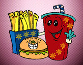 Desenho Fast-food pintado por ImShampoo