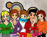 Desenho Os meninos do One Direction pintado por Hanielly