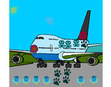 Desenho Avião em pista pintado por CAIO06