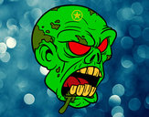 Desenho Cabeça de zombie pintado por jon34