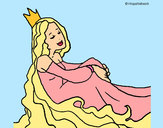 Desenho Princesa relaxada pintado por crislouro