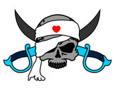 Desenho Símbolo pirata pintado por carlinh