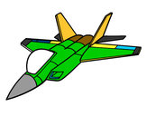 Desenho Avião caça pintado por vitorcely