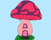 Desenho Casa cogumelo pintado por Fabioloso