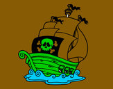 Desenho Navio de piratas pintado por vitorcely