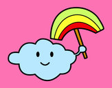 Desenho Nuvem com arco-íris pintado por EMILY2