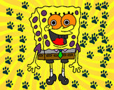 Desenho SpongeBob alegre pintado por Grandtest