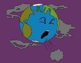 Desenho Terra doente pintado por ImShampoo