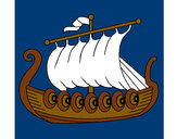 Desenho Barco viking pintado por 1marcio1