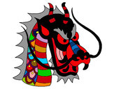 Desenho Cabeça de dragão pintado por cristian1