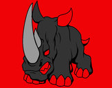 Desenho Rinoceronte II pintado por lima