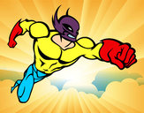 Desenho Super-herói sem uma capa pintado por wevertonhe