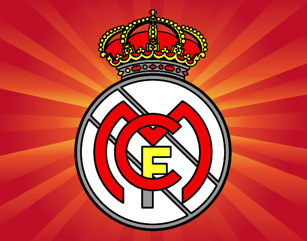 Desenho Emblema do Real Madrid C.F. pintado por telmo