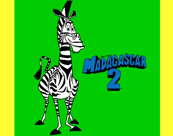 Desenho Madagascar 2 Marty pintado por mateus159