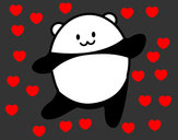 Desenho Panda bailarino pintado por m4lu