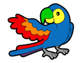 Desenho Papagaio abrir a asa pintado por dee_eletro