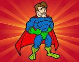 Desenho Super-herói musculoso pintado por rocky