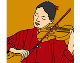Desenho Violinista pintado por eliane2013